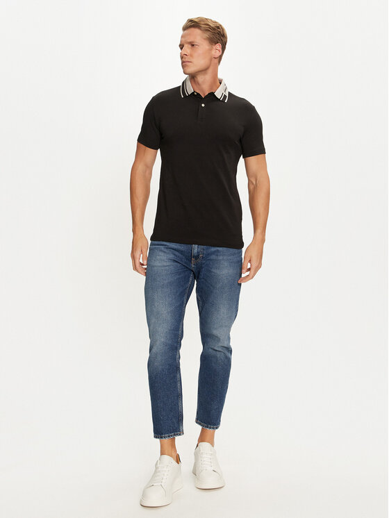 Guess Guess Polo M4BP66 J1314 Μαύρο Regular Fit