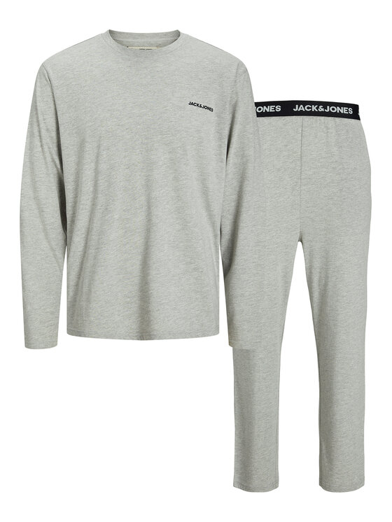 Jack&Jones Piżama Everest 12273632 Szary Standard Fit
