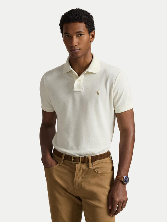 Polo Ralph Lauren Polo Ralph Lauren Polokošile 710680784372 Écru Custom Slim Fit