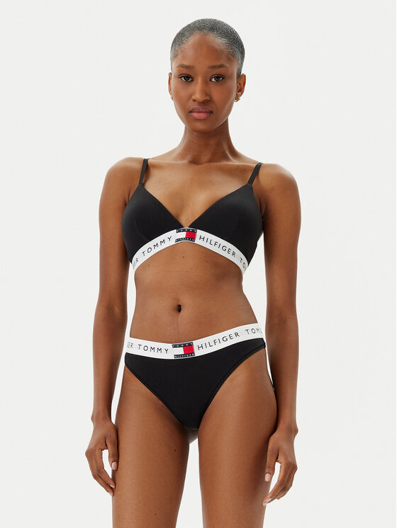 Tommy Hilfiger Tommy Hilfiger Kalhotky string UW0UW06039 Černá