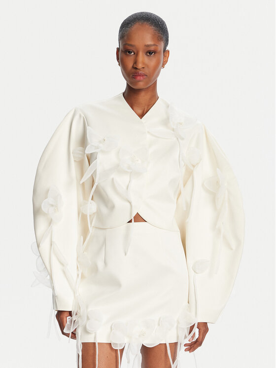 ROTATE Sacou 3D Lily 113885857 Écru Relaxed Fit