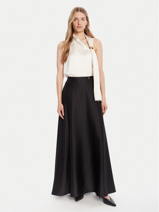 Rinascimento Rinascimento Fustă trapez CFC0125080003 Negru Regular Fit