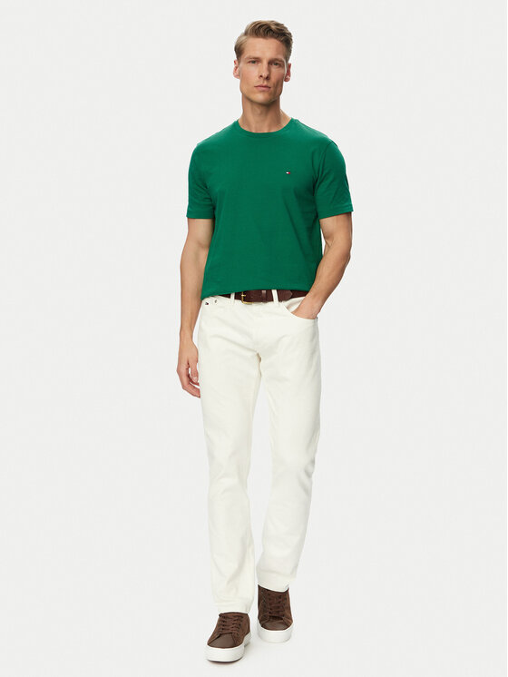 Tommy Hilfiger Tommy Hilfiger Marškinėliai Ess Seasonal MW0MW39995 Žalia Regular Fit