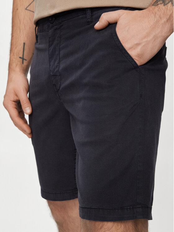 Guess Guess Šortky z materiálu M4GD13 WG3OA Tmavomodrá Chino Fit