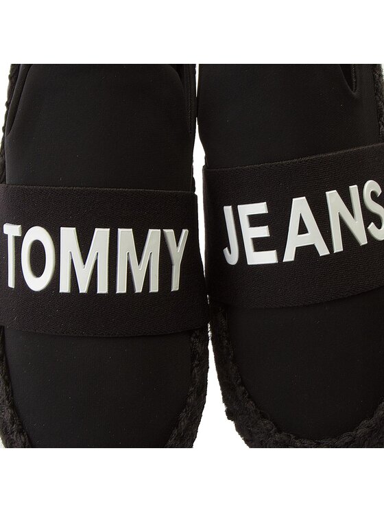 Tommy Jeans Tommy Jeans Espadrilės Hybrid Slip On EN0EN00096 Juoda