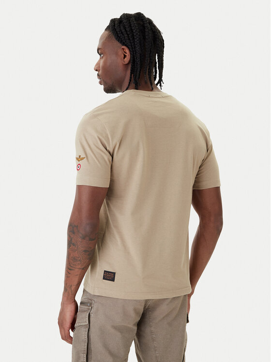 Aeronautica Militare Aeronautica Militare T-Shirt 261TS2536UJ00641 Μπεζ Regular Fit