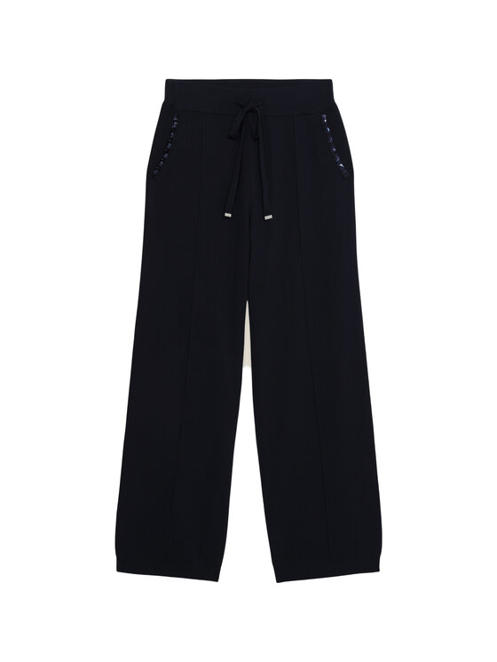 Oltre Oltre Pantaloni di tessuto P665J002342N034 Blu Baggy Fit