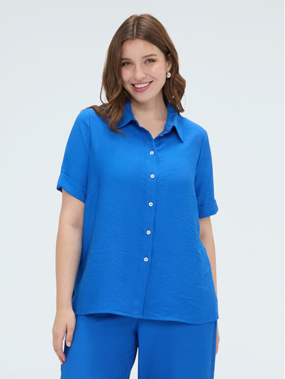 Fiorella Rubino Fiorella Rubino Koszula 5070T001574N024 Turkusowy Regular Fit