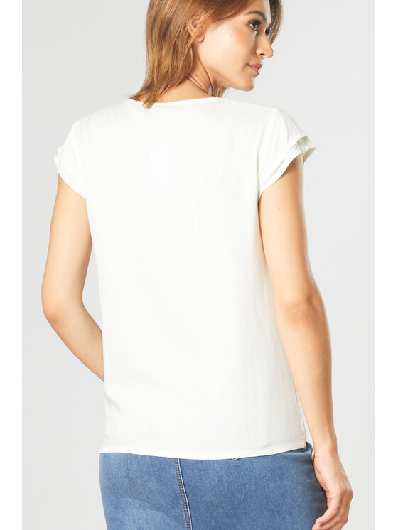 QUIOSQUE QUIOSQUE Halenka SOFT SHIRT Écru Regular Fit