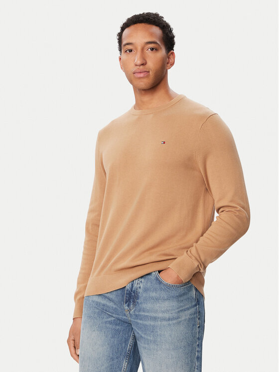 Tommy Hilfiger Tommy Hilfiger Πουλόβερ Essential Ssnl MW0MW39999 Μπεζ Regular Fit