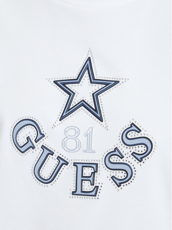 Guess Guess Tričko V6YI04 K4268 Biela Regular Fit
