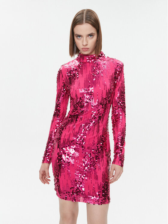 Fracomina Fracomina Coctailkleid FQ23WD1002W66701 Rosa Slim Fit