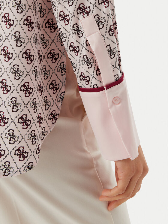 Guess Guess Marškiniai W4YH47 WF1T2 Rožinė Regular Fit
