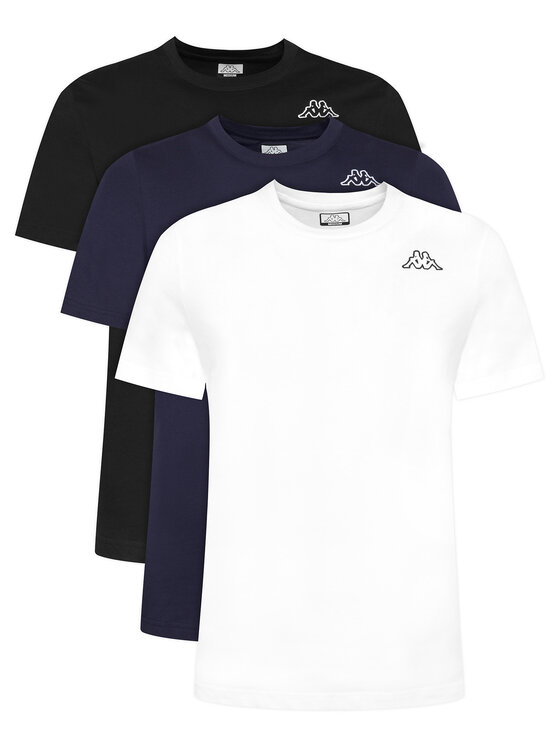 Kappa Kappa Komplet t-shirt majic﻿ Logo Sylvo 322562W Pisana Regular Fit