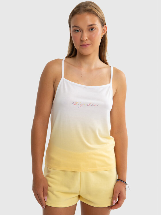 BIG STAR BIG STAR Tank top ROZALIA Żółty Basic Fit