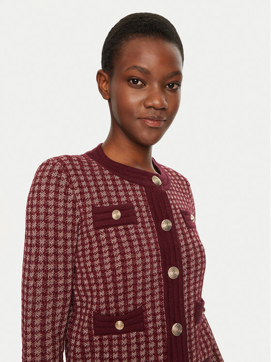 Fracomina Fracomina Cardigan FS24WT8008K536F8 Bordeaux Slim Fit