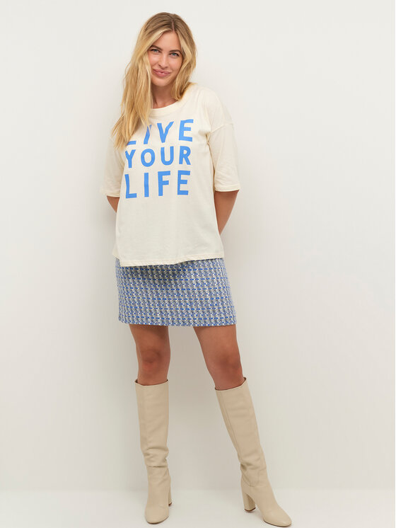 Kaffe Kaffe T-shirt Meridith 10507271 Bijela Oversize