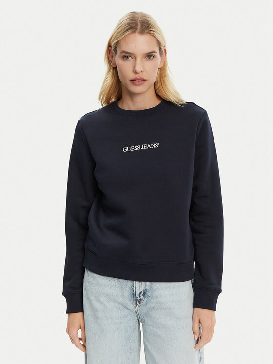 Guess Jeans Guess Jeans Sweatshirt W4YQ10 KC811 Dunkelblau Regular Fit