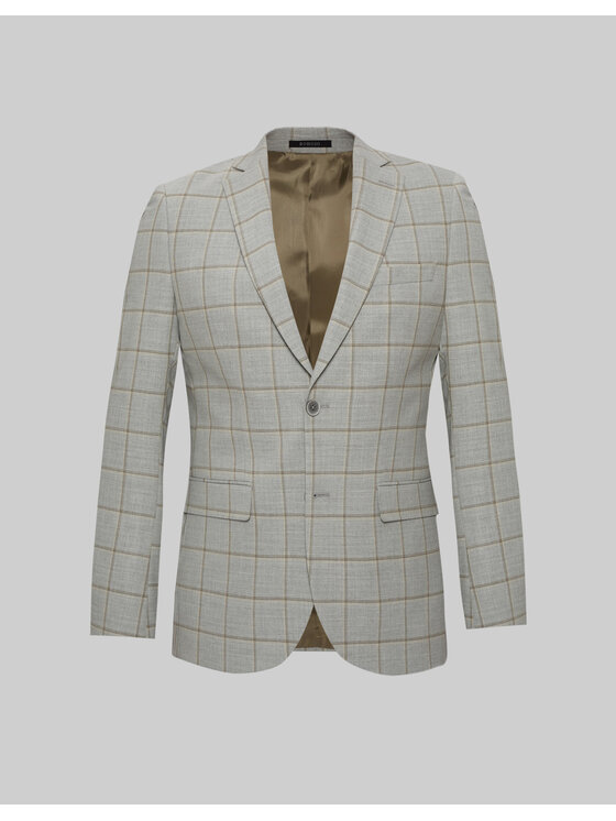 Borgio Męska Marynarka, rozmiar 182/104, Szara, alia