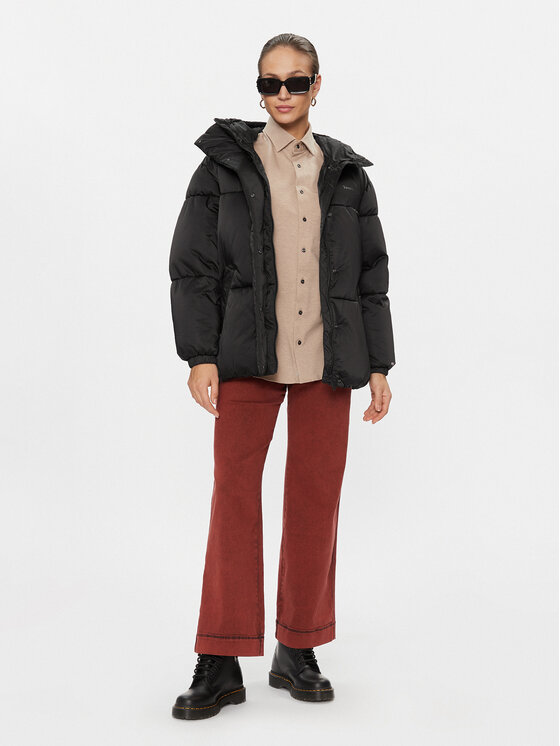 Tommy Jeans Tommy Jeans Žieminė striukė Ovr Satin DW0DW16586 Juoda Regular Fit