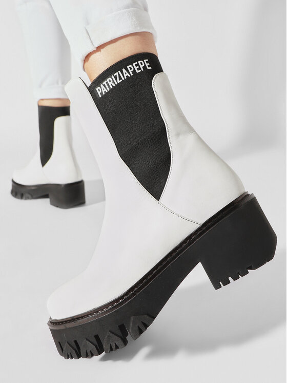 Patrizia Pepe Patrizia Pepe Боти тип челси CY9814/L011-W146 Бял