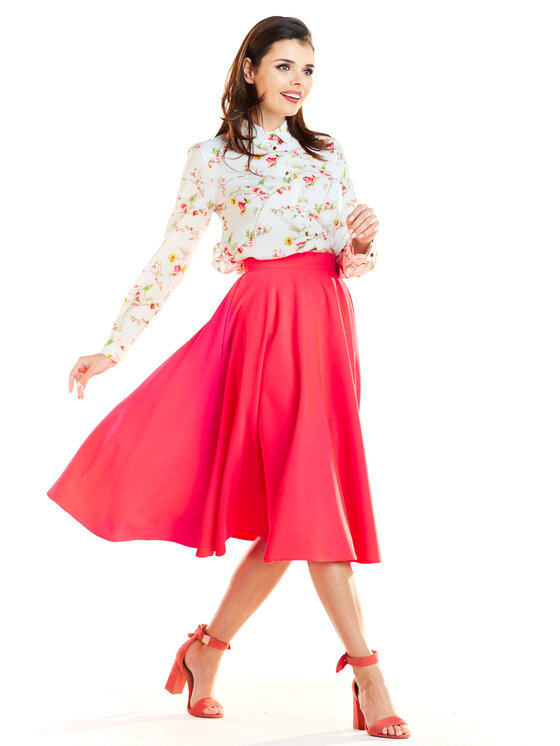 Awama Awama Spódnica A256 Fioletowy Basic Fit