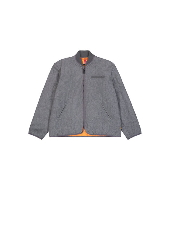 Alpha Industries Kurtka bomber, rozmiar XXXL Srebrna, Quilted Liner Wool Outdoor Jacket
