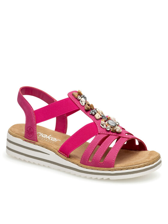 Rieker Rieker Sandali V0649-31 Roza
