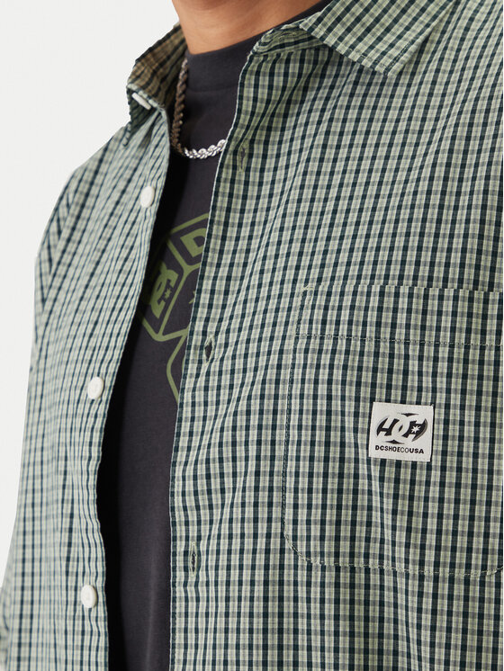 DC Shoes DC Shoes Koszula Game OnEDYWT03263 Zielony Regular Fit