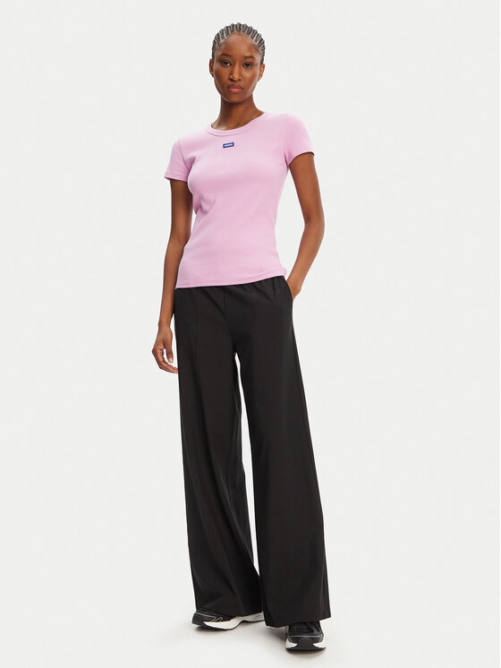 HUGO HUGO Тишърт Easy 50523924 Розов Slim Fit