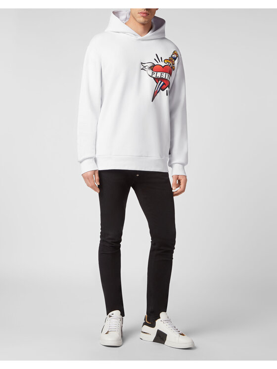 PHILIPP PLEIN PHILIPP PLEIN Mikina 1463 Biela Regular Fit