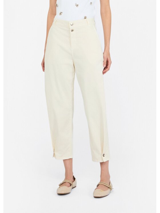 Liu Jo Liu Jo Spodnie materiałowe MF5307T819120304 Beżowy Carrot Fit