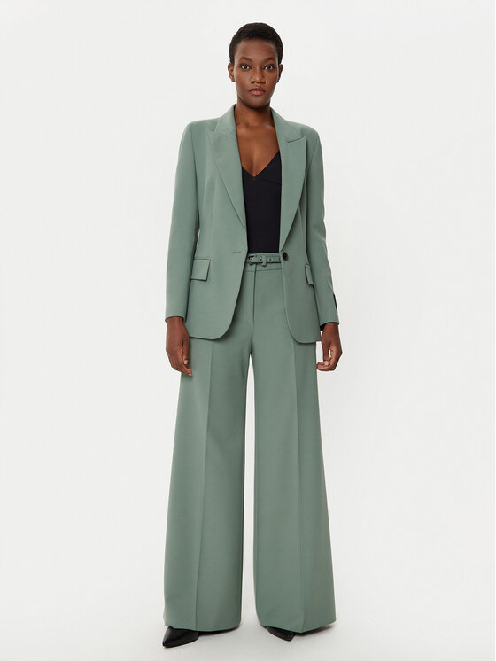 HUGO HUGO Pantaloni palazzo Havinera 50530147 Verde Regular Fit