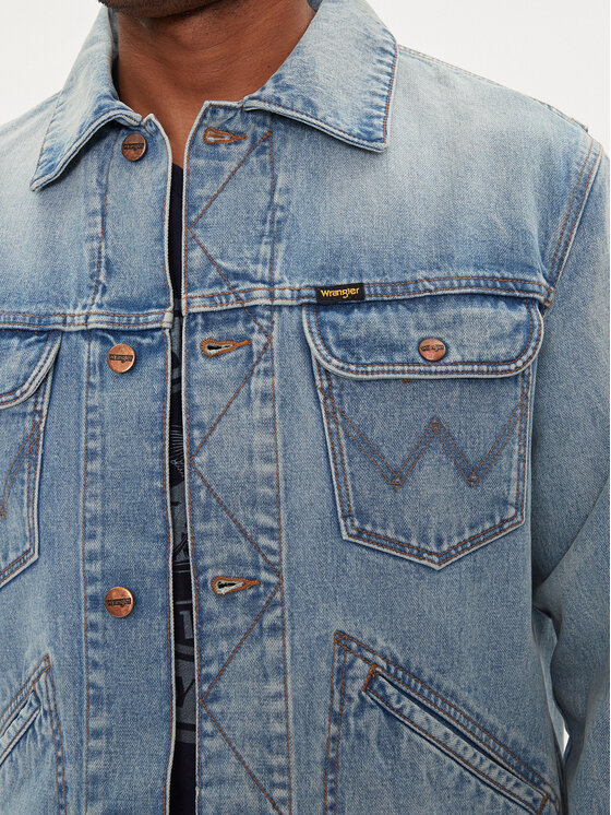 Wrangler Wrangler Giacca di jeans 112350475 Blu Regular Fit