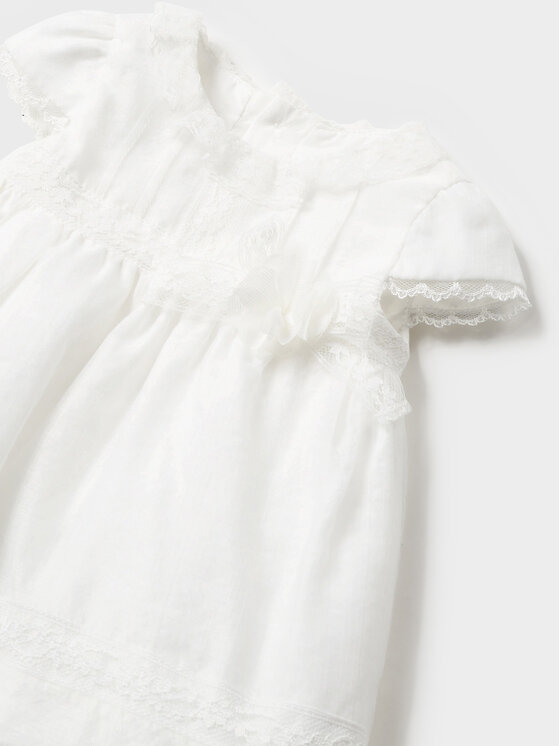 Mayoral Mayoral Elegantes Kleid 1821 Weiß Regular Fit