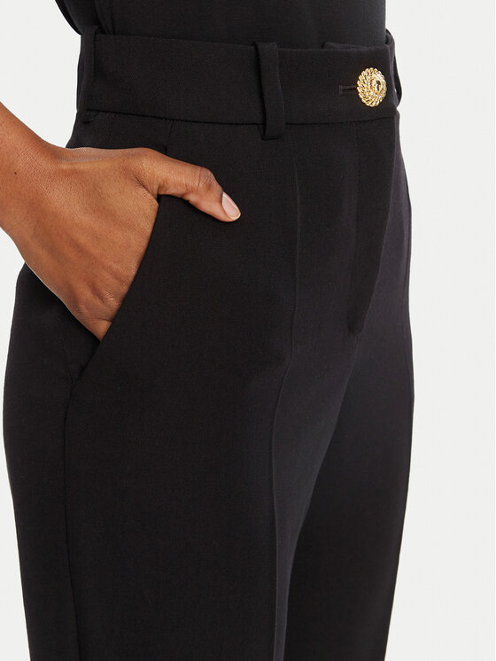 Balmain Balmain Spodnie materiałowe DF1PO104WC09 Czarny Regular Fit