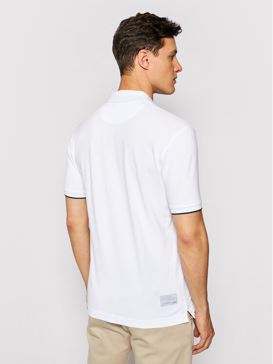 La Martina La Martina Polo majica CCMP01 PK001 Bela Regular Fit