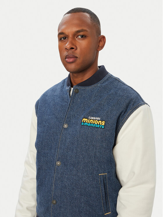 Guess Jeans Guess Jeans Kurtka bomber 183630 Niebieski Classic Fit