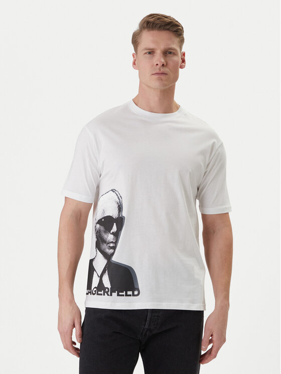 KARL LAGERFELD KARL LAGERFELD Póló 755170 562251 Fehér Loose Fit