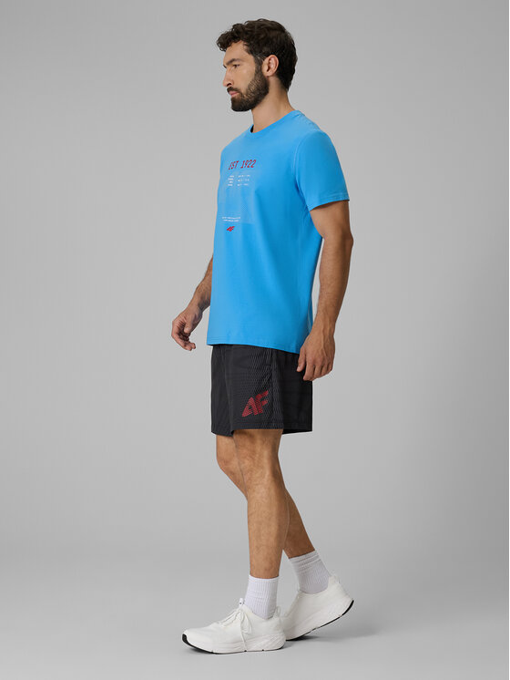 4F 4F T-Shirt AQUA FORCE Niebieski Regular Fit
