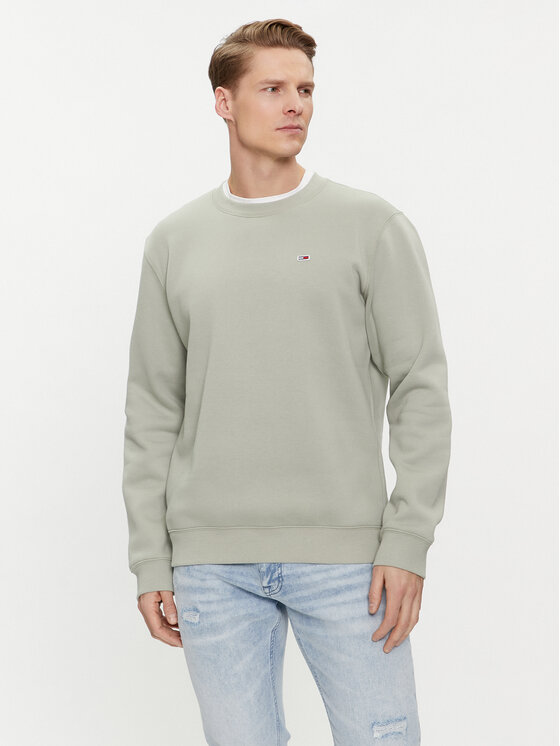 Tommy Jeans Mikina DM0DM09591 Sivá Regular Fit