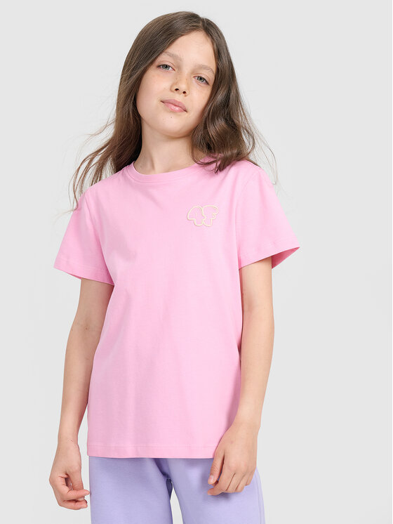 4F 4F T-Shirt KITTY JOGA Różowy jasny Regular Fit