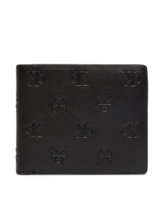 Portofel Mare pentru Bărbați Calvin Klein Jeans Aop Emboss Bifold W/Coin K50K512064 Negru