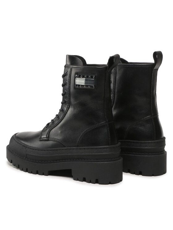 Tommy Jeans Tommy Jeans Μποτάκια Tjw Foxing Lace Up EN0EN02217 Μαύρο