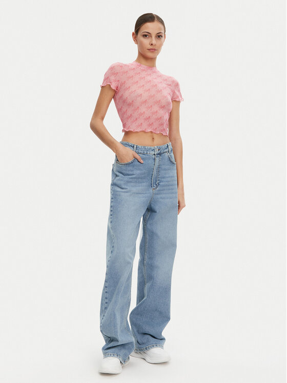 HUGO HUGO Тишърт 50537184 Розов Slim Fit