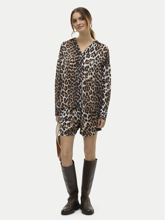 Vero Moda Vero Moda Srajca Josie 10315150 Rjava Oversize