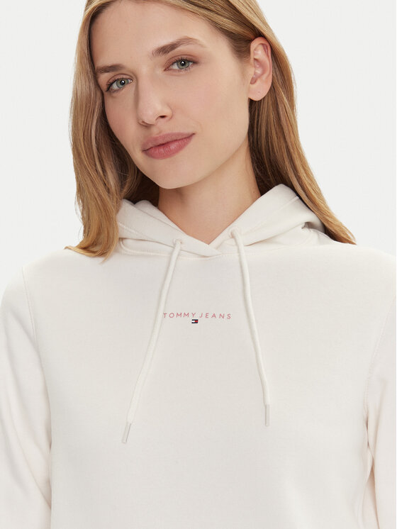 Tommy Jeans Tommy Jeans Džemperis Linear DW0DW21963 Balta Regular Fit