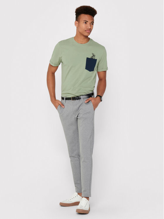 Only & Sons Only & Sons Pantaloni chino Mark 22013727 Grigio Slim Fit