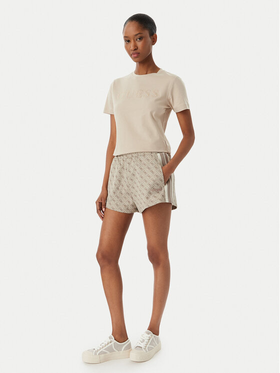 Guess Guess Spordišortsid V6GD02 K2959 Beež Regular Fit