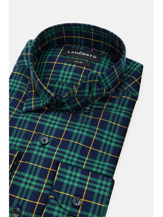 Lancerto Lancerto Koszula Kelly KO073222000012 Zielony Slim Fit